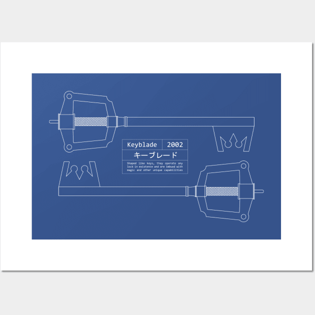 Keyblade Blueprint Wall Art by kaeru